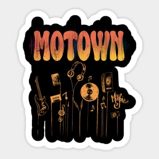Vintage MOTOWN Music Detroit Funk Groovy Sticker